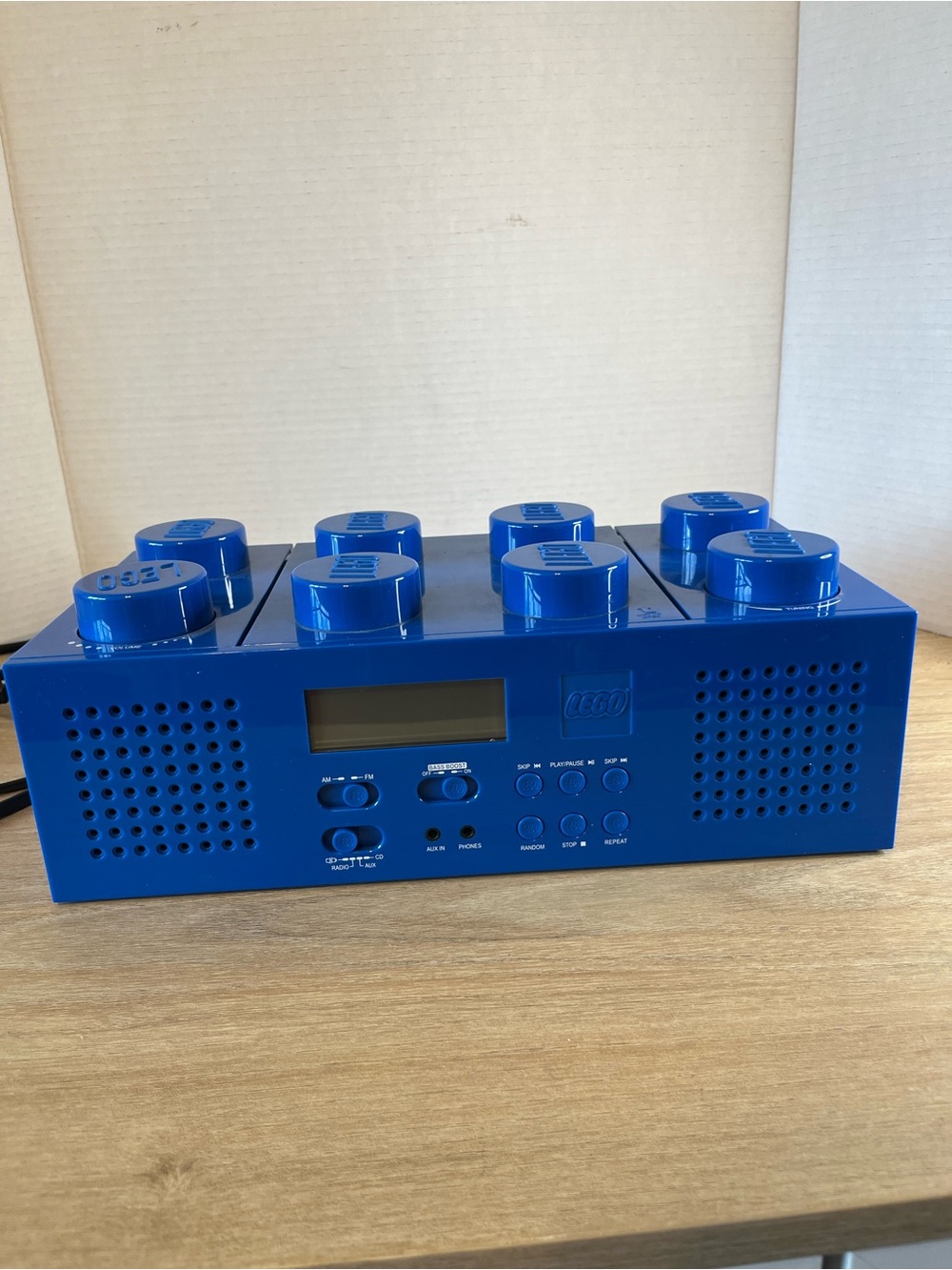 Lego Blue Brick Stereo Clock Radio